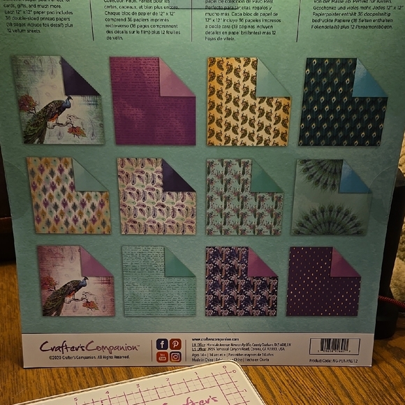Crafters Companion Peacock Collection Paper Pad NEW - Picture 2 of 2